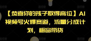 【恭喜你的孩子取得高位】AI视频号火爆赛道,流量分成计划,橱窗带货【揭秘】-八爪鱼资源库