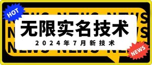 无限实名技术(2024年7月新技术)，最新技术最新口子，外面收费888-3688的技术-八爪鱼资源库