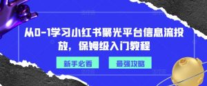 从0-1学习小红书聚光平台信息流投放,保姆级入门教程-八爪鱼资源库