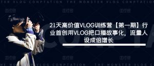 21天高价值VLOG训练营【第一期】行业首创用VLOG把口播故事化,流量人设成倍增长-八爪鱼资源库