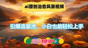 ai原创治愈风景视频，引爆流量池，小白也能轻松上手，篇篇10w+【揭秘】-八爪鱼资源库
