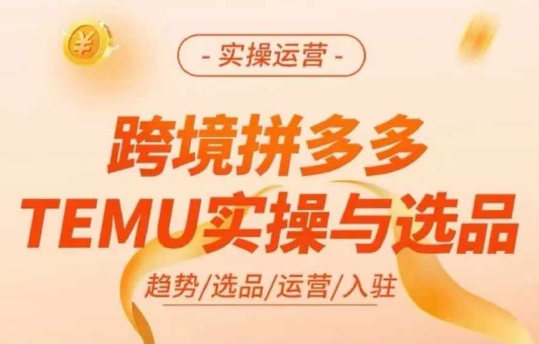 跨境拼多多TEMU实操与选品,多多temu跨境选品运营实操-八爪鱼资源库