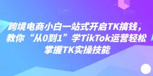 跨境电商小白一站式开启TK搞钱,教你“从0到1”学TikTok运营轻松掌握TK实操技能-八爪鱼资源库