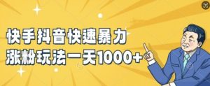 快手抖音快速暴力涨粉玩法,新手小白也能学会,一天1k+【揭秘】-八爪鱼资源库