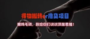 得物搬砖撸货项目?掰下数据，我给你们说说顶层思维【揭秘】-八爪鱼资源库