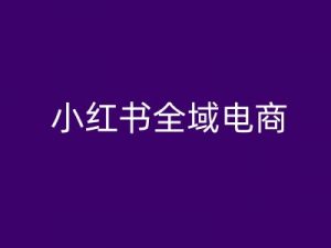 小红书全域电商，小红书电商教程-八爪鱼资源库