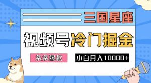 2024视频号三国冷门赛道掘金,条条视频爆款,操作简单轻松上手,新手小白也能月入1w-八爪鱼资源库