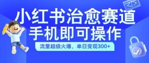 小红书治愈视频赛道，手机即可操作，流量超级火爆，单日变现300+【揭秘】-八爪鱼资源库