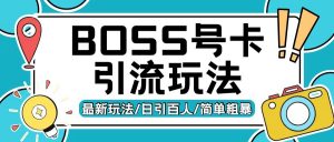 Boss直聘流量卡引流变现玩法,日引200+创业粉【揭秘】-八爪鱼资源库