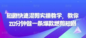 短剧快速混剪实操教学,教你20分钟做一条爆款燃剪短剧-八爪鱼资源库
