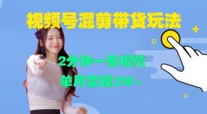 视频号混剪玩法，2分钟一条视频，单月变现2W+【揭秘】-八爪鱼资源库
