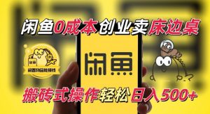 闲鱼一个被忽略的电商赛道，0成本卖床边桌，纯小白搬砖式操作轻松日入5张【揭秘】-八爪鱼资源库