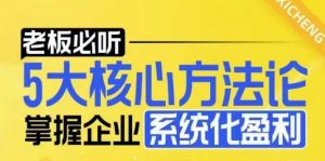 【老板必听】5大核心方法论，掌握企业系统化盈利密码-八爪鱼资源库