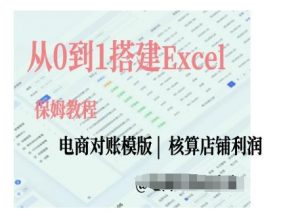 电商对账实操课从0到1搭建Excel电商对账模版-八爪鱼资源库