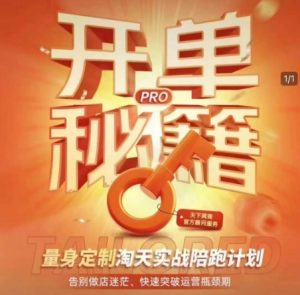 淘宝开单秘籍PRO，量身定制淘天实战陪跑计划，告别做店迷茫、快速突破运营瓶颈期-八爪鱼资源库