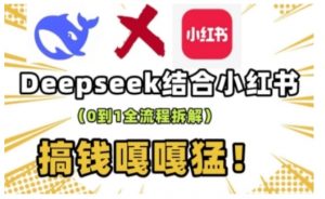 deepseek+小红书打造流量生产线实操课，0到1全流程拆解，搞钱嘎嘎猛-八爪鱼资源库