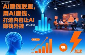 AI賺钱联盟，用AI賺钱、打造内容让AI成为你的賺钱外挂-八爪鱼资源库