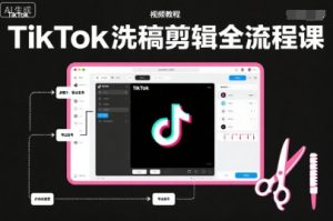 TikTok洗稿剪辑全流程课，PR洗稿剪辑全流程，TK洗稿运营课-八爪鱼资源库