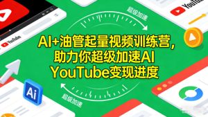 AI+油管起量视频训练营，助力你超级加速AI YouTube变现进度​-八爪鱼资源库