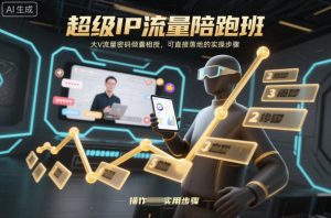 超级IP流量陪跑班，大V流量密码倾囊相授，可直接落地的实操步骤-八爪鱼资源库