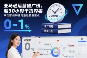 亚马逊运营推广班，超30小时干货内容，从0到1拆解亚马逊运营重难点-八爪鱼资源库