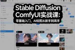 Stable Diffusion ComfyUI实战课：零基础入门，AI绘图从新手到高手-八爪鱼资源库
