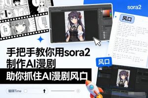 手把手教你用sora2制作AI漫剧，助你抓住AI漫剧风口-八爪鱼资源库