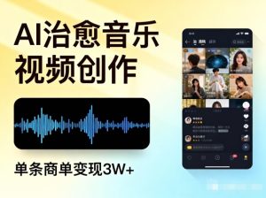 AI做治愈音乐视频，多平台投稿，单条商单变现3W+-八爪鱼资源库