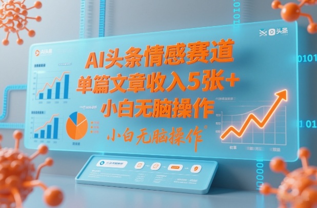 AI头条情感赛道,单篇文章收入5张+,小白无脑操作-八爪鱼资源库