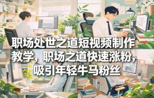 职场处世之道短视频制作教学，职场之道快速涨粉，吸引年轻牛马粉丝-八爪鱼资源库