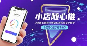 小店随心推微付费撬动自然流投手教学，小店随心推手把手教学-八爪鱼资源库