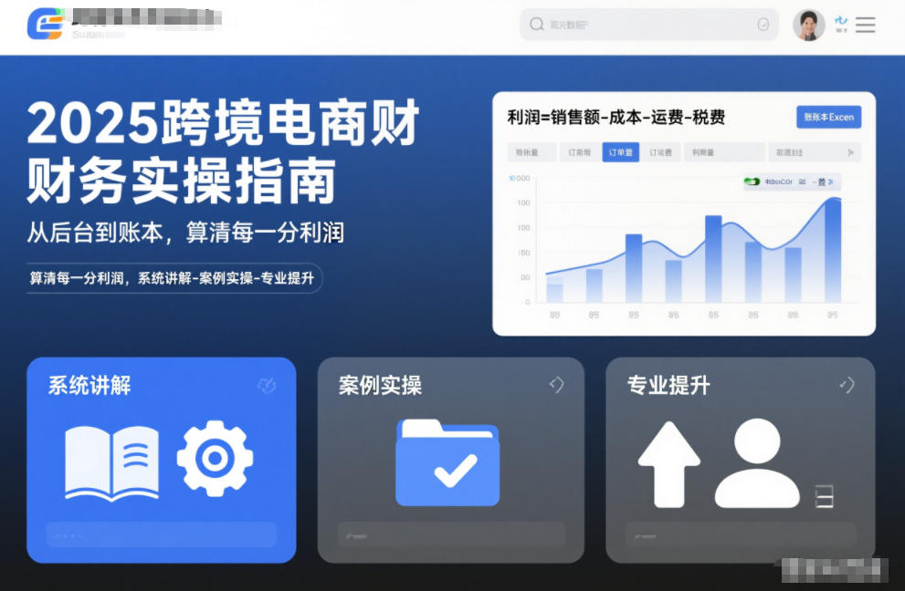 2025跨境电商财务实操指南,从后台到账本,算清每一分利润,系统讲解-案例实操-专业提升-八爪鱼资源库