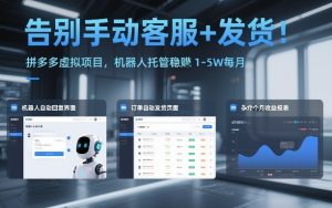 告别手动客服+发货！拼多多虚拟项目，机器人托管稳賺1-5W每月【揭秘】-八爪鱼资源库