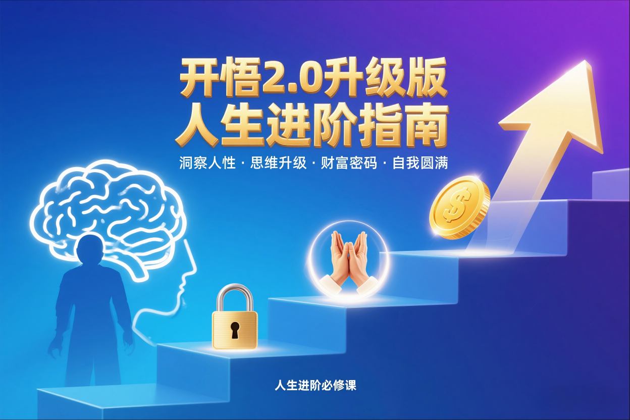 开悟2.0升级版人生进阶指南，洞察人性-思维升级-财富密码-自我圆满-八爪鱼资源库