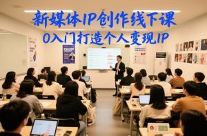 新媒体IP创作线下课，0入门打造个人变现IP-八爪鱼资源库