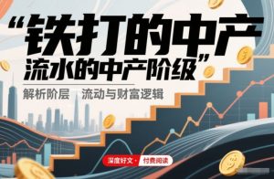 付费文章：铁打的中产，流水的中产阶级-八爪鱼资源库