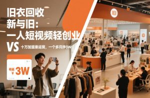 旧衣回收“新”与“旧”:一人短视频轻创业,VS十万加盟重运营,一个多月挣3W【揭秘】-八爪鱼资源库