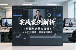 剪辑与运营实战课，从入门到精通，实战案例解析（更新2026）-八爪鱼资源库