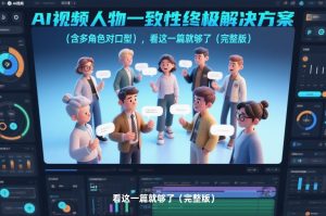 AI视频人物一致性终极解决方案（含多角色对口型），看这一篇就够了（完整版）-八爪鱼资源库
