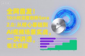 全网首发！10小时深度剖析Sora 2.0：从核心基础到AI视频场景实战，一次讲透，毫无保留-八爪鱼资源库