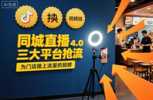 同城直播实操班4.0，三大平台抢流，为门店插上流量的翅膀-八爪鱼资源库