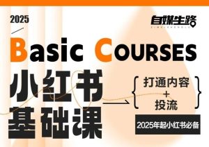 自媒生路小红书基础课，打通内容+投流，2025年起小红书必备-八爪鱼资源库