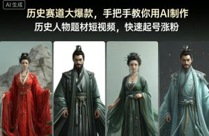 历史赛道大爆款，手把手教你用AI制作历史人物题材短视频，快速起号涨粉-八爪鱼资源库
