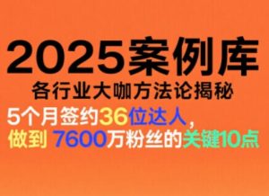 2025案例库，收录各行业大咖的方法论，各行业大咖方法论揭秘-八爪鱼资源库