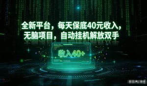 最新看广平台，每天保底30-4米，无脑项目，自动挂G解放双手【揭秘】-八爪鱼资源库