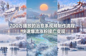 700万播放的治愈系视频制作流程，快速爆流涨粉接广变现-八爪鱼资源库