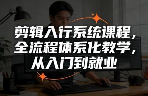 剪辑入行系统课程，全流程体系化教学，从入门到就业-八爪鱼资源库