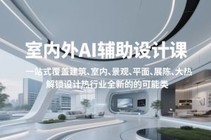 室内外AI设计课，一站式覆盖建筑、室内、景观、平面、展陈五大热门品类，解锁设计行业的全新可能-八爪鱼资源库