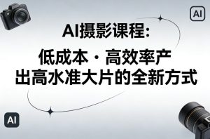 AI摄影课程,低成本高效率产出高水准大片的全新方式-八爪鱼资源库