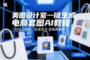 美图设计室一键生成电商套图AI教程，一句话一张图，生成亚马逊电商套图-八爪鱼资源库